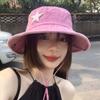 Vintage Women Fisherman Hat Star Print Western Cowboy Cap  Travel Outdoor Girl Wide Brim Bucket Hat