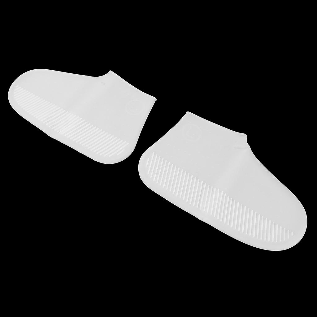 Silicone Rain Shoe Covers Waterproof Snow Shoe Protectors Non Slip Foldable Shoes Boots Overshoes White