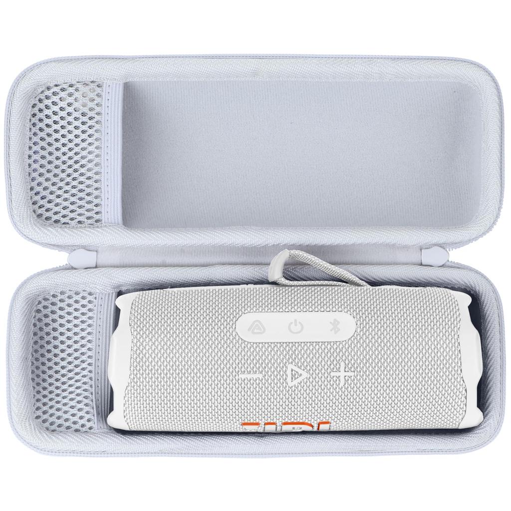 Lebakort Waterproof Portable Bluetooth Wireless Speaker with Storage Case Compatible with Flip 7, Flip 6, Flip 5, and Flip 4 (Off-White Case)