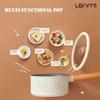 LANMI 18CM Milk Pot Non-stick Ceramic Coating Stock Pot Anti-overflow Baby Food Supplement Pots with Glass Lid Kitchen Cookware