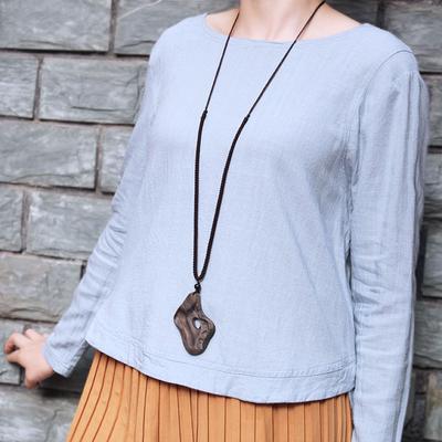 New Exaggerated Ethnic Style Retro Long Sweater Chain Necklace European and American Simple Handmade Pendant Clothing Pendant