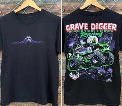90s Grave Digger Monster Truck Basic Black 2 Sided Retro T Shirt Unisex T-Shirt