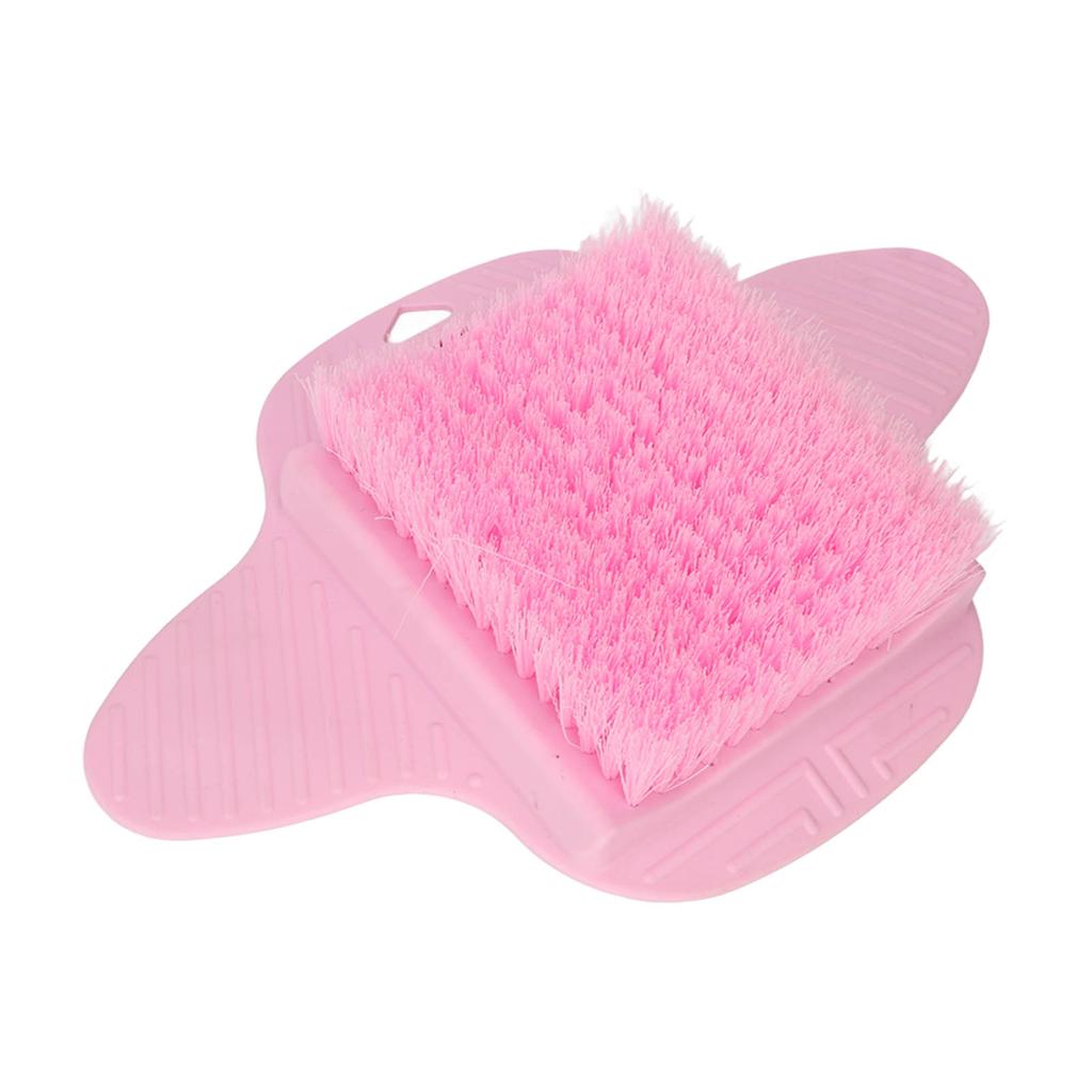 Foot Brush with Suction Cup Wall Mounted Foot Scrubber Sole Cleaning Massage Exfoliation Brush Pink