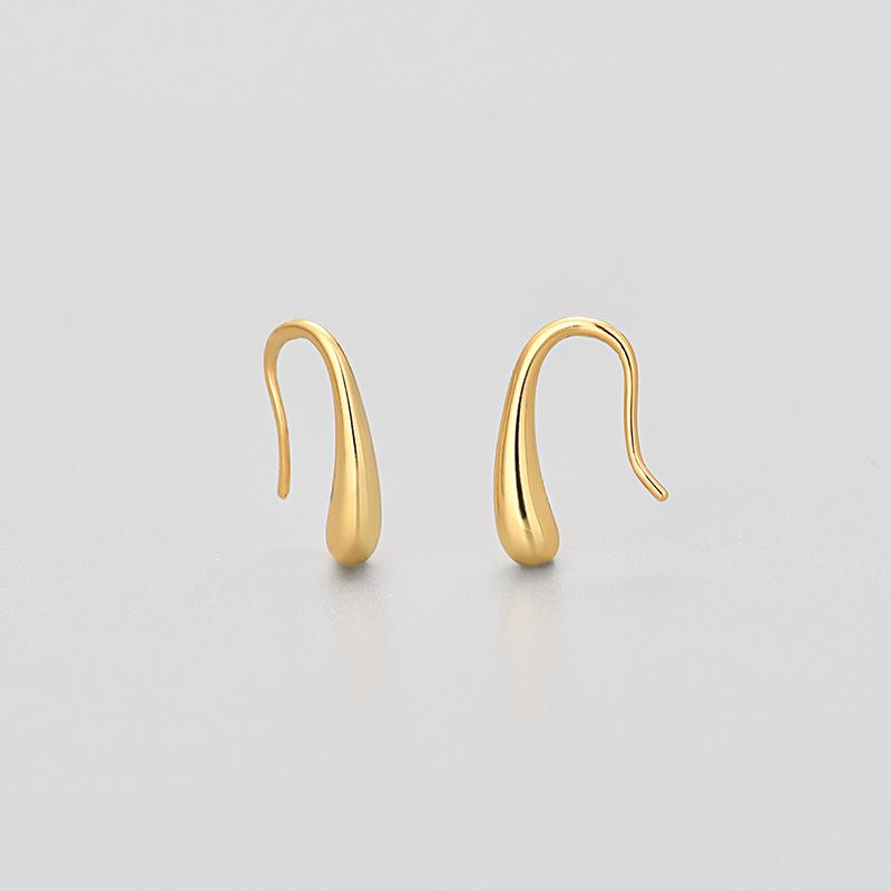 Minimalist Waterdrop Earrings Short Hair Versatile Niche Design Temperament Studs copper