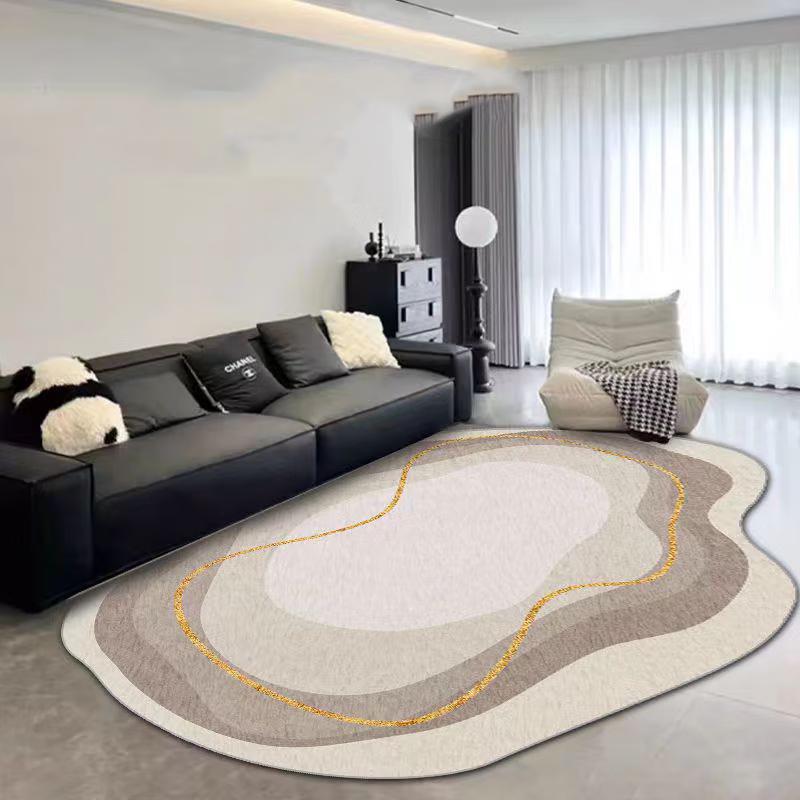 

JIANIXIONG Irregular Shaped Faux Cashmere Area Rug 160x230cm
