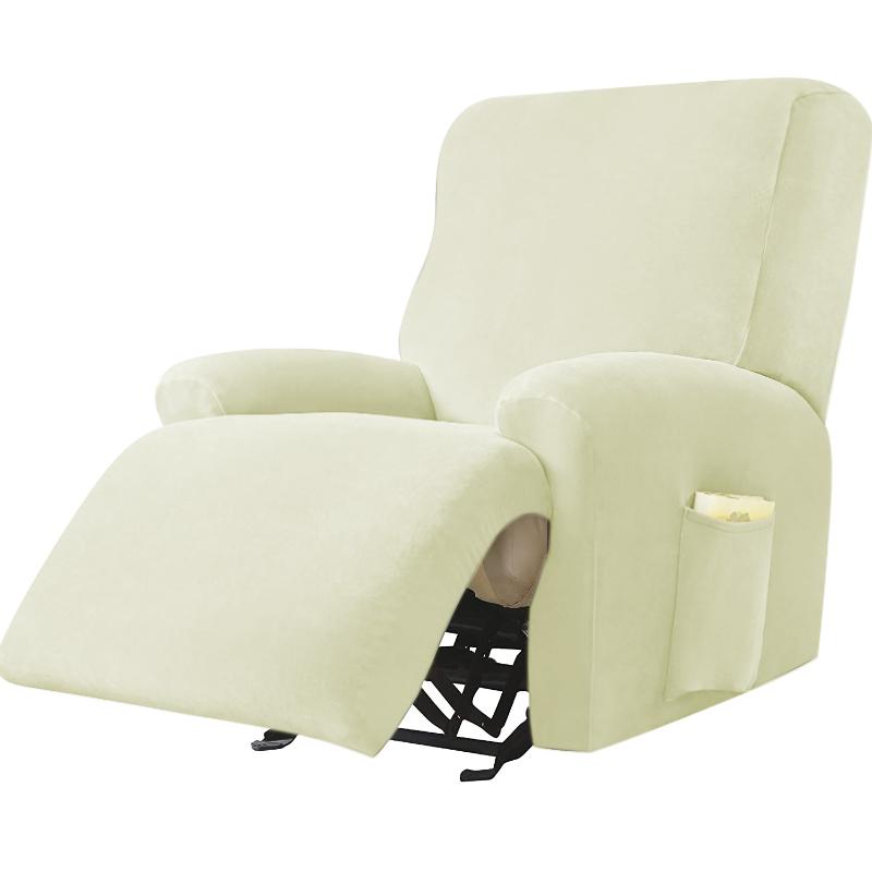 Single Seat Anti Slip Recliner Sofa Covers Velvet Stretch Reclining Couch Slipcovers Furniture Anti Cat Scratch Recliner Chair P