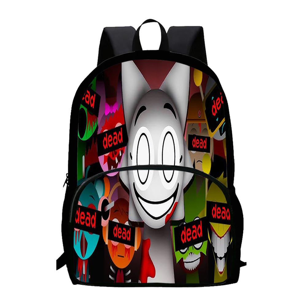 Backpack Sprunki 3d Game Design Large Capacity Oxford Kids School Gifts Bag