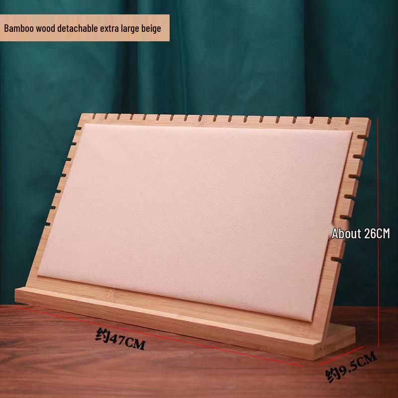Large Bamboo Wood Necklace Display Stand for Jewelry and Pendants