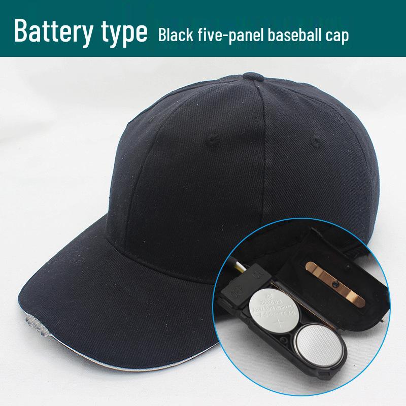 

Светящаяся кепка с 5 светодиодами для ночной рыбалки и активного отдыха M (56-58cm)