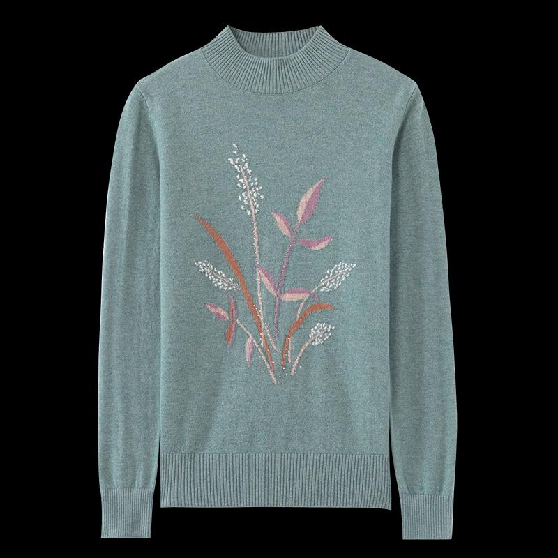 Hengyuanxiang Women's Cashmere Blend Machine Washable Round Neck Sweater