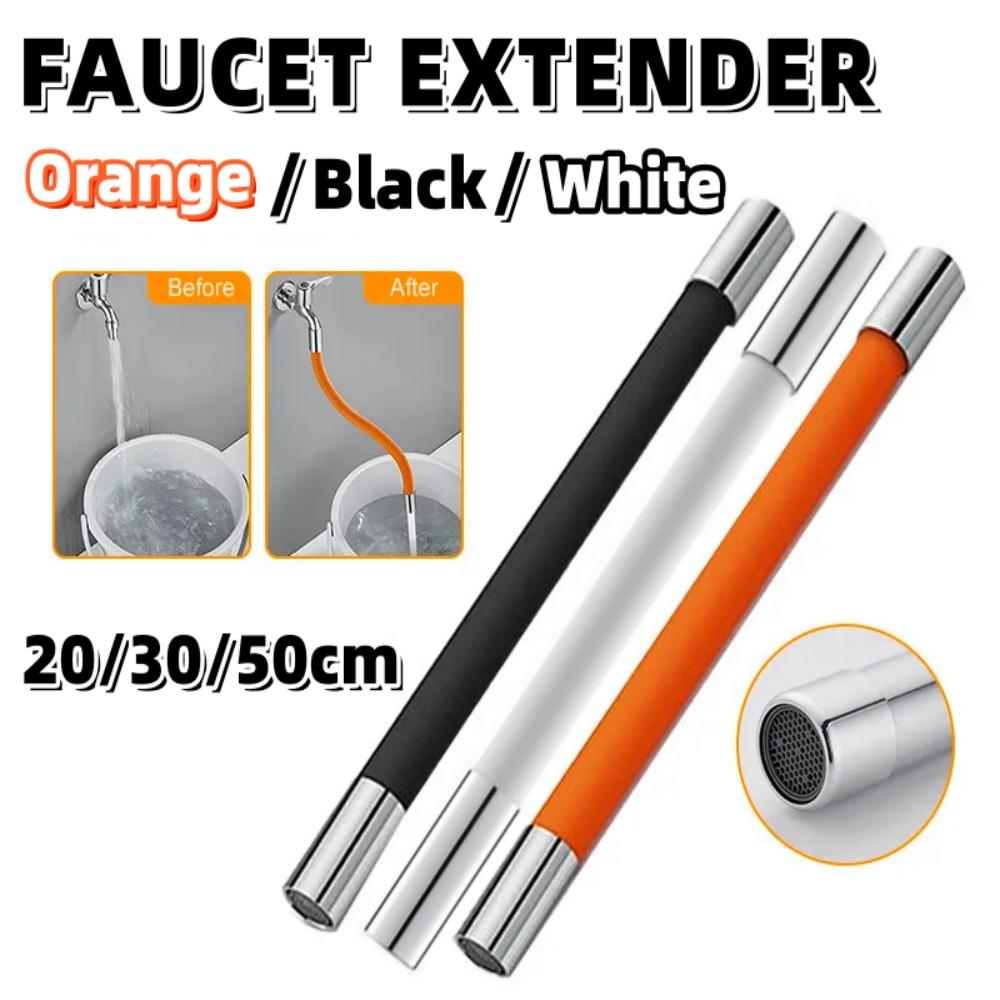 20/30/50cm Silicone Faucet Extender Bendable Kitch Bathroom Balcony Faucet Extension Tube Universal Anti-splash Home Accessories