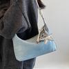 IELGY Ladies Messenger Bag Denim Large Capacity Summer All-Match Casual Underarm Dumpling Bag