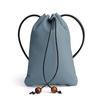 New Genuine Leather Drawstring Shoulder Bag with Earphone and Cable Storage - Korean Style Cowhide Messenger Bag