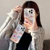 For iPhone 16 Pro Max Case IMD Cute Music Girl TPU Phone Cover with Beaded Strap