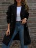 Cross2026 European & American Autumn/Winter Double-Breasted Lapel Woolen Coat for Women