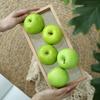 Green Apple Fruit Plate Décor for Dining, Showrooms, and Outdoor Picnic Photography
