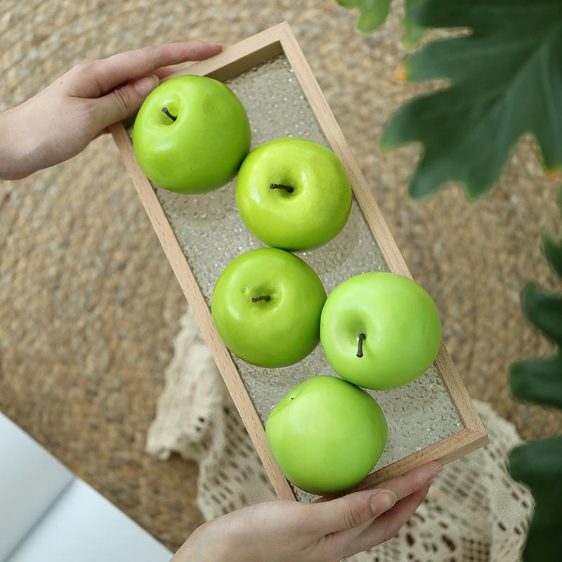 Green Apple Fruit Plate Décor for Dining, Showrooms, and Outdoor Picnic Photography