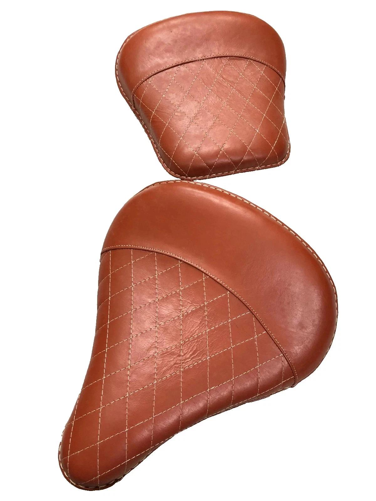 

Royal Enfield Bullet Classic 350 & 500 Front & Rear Tan Solo Seat & Spring Set