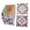 10Pcs Tile Sticker 5.9x5.9in Waterproof Anti Oil Moroccan Style Thick PVC Peel and Stick Tile for