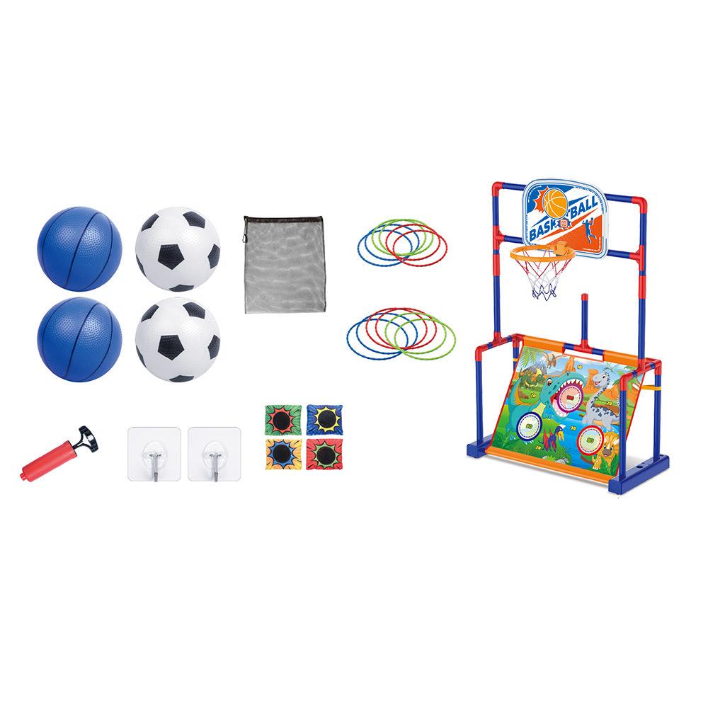 4 in 1 leuchtender mobiler Basketball-Fußballständer, Kinderballsport-Spielzeuganzug