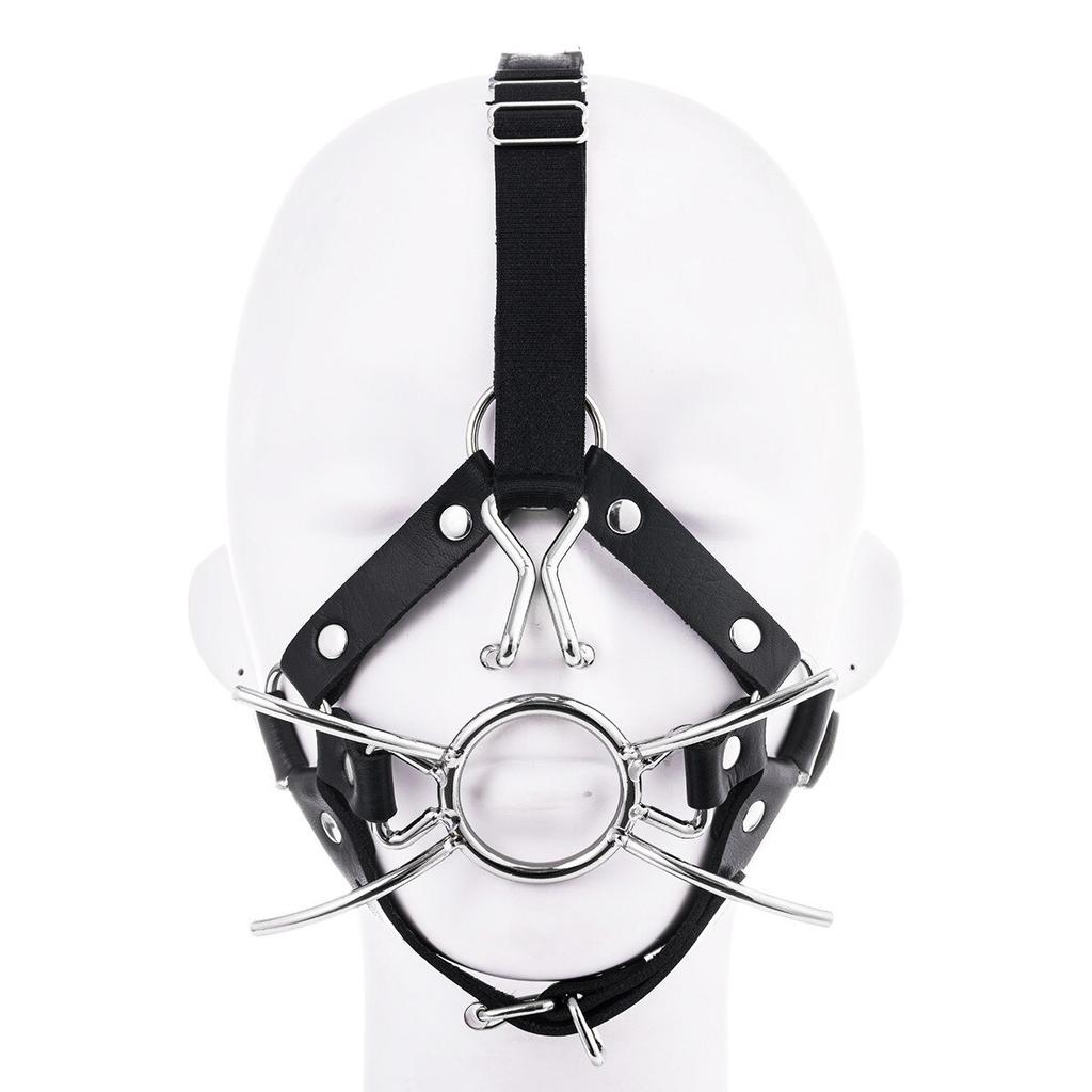 BDSM Mouth Gag Sex Adlut Toys Dog Slave Fetish Bondage Sex Games Harness Nose Clip Torture Restraints Chastity Leather