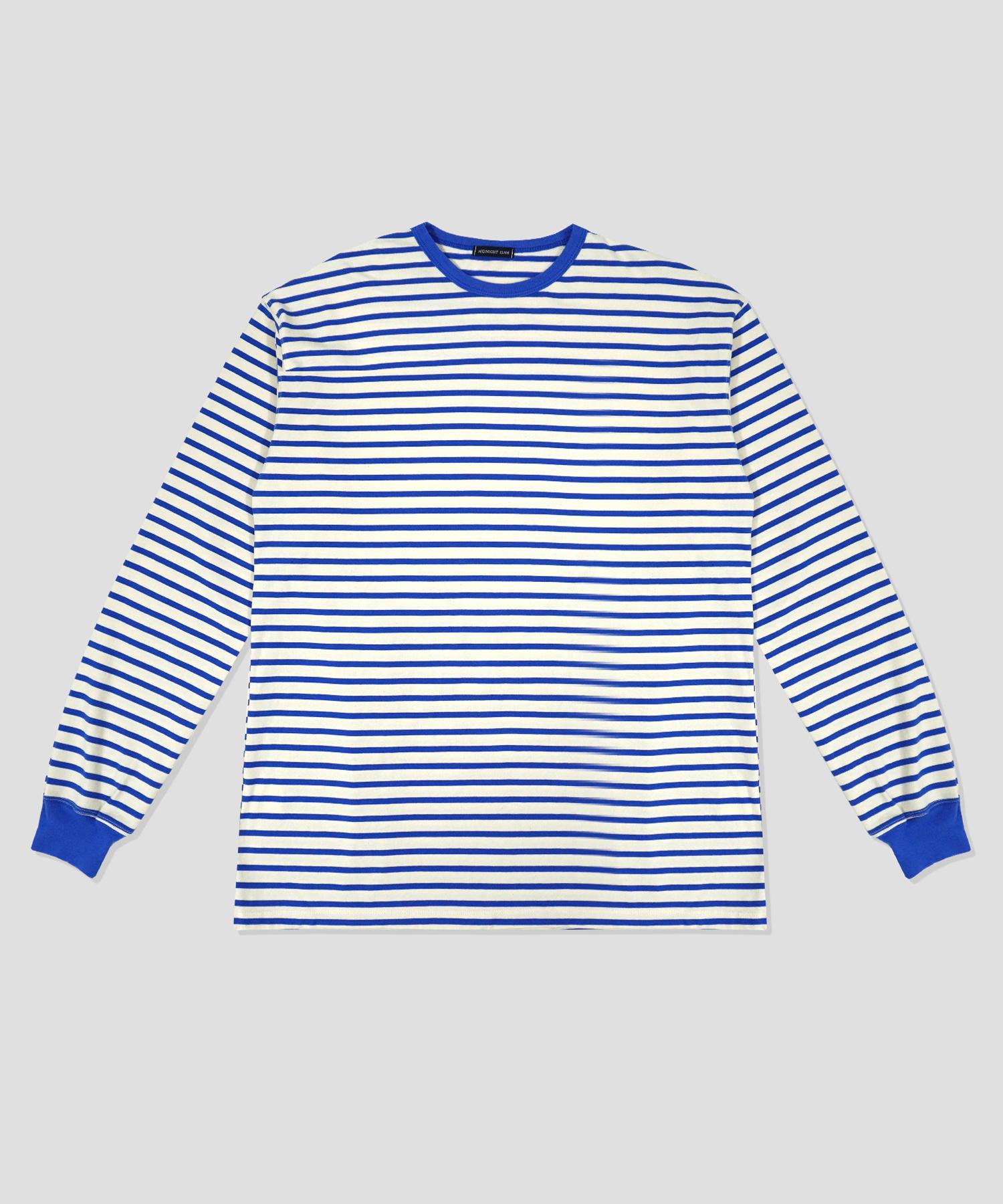 Midnight 12 Am Striped Long Sleeve - Blue 2