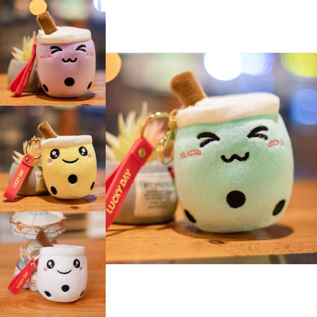 High Quality Bubble Tea Boba Cups Plush Key Chain Plush Toy For Birthdays