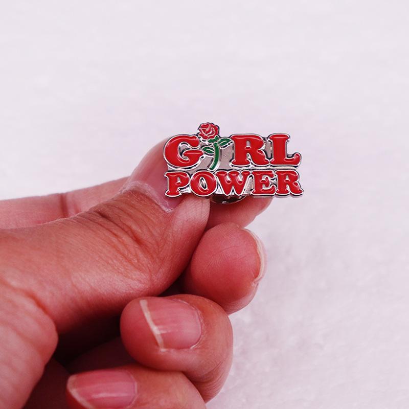 Girl Power Rose Brooch