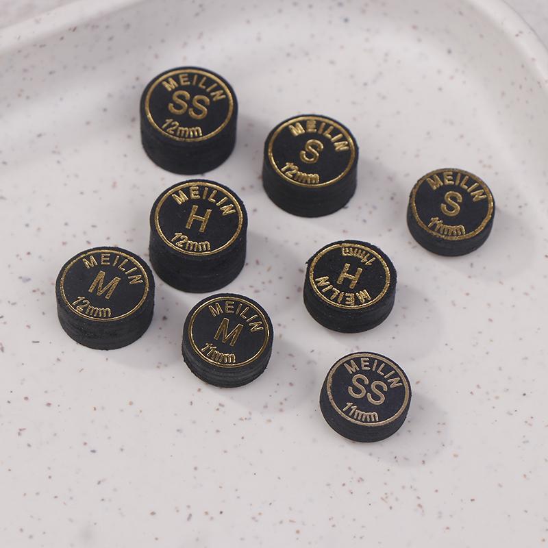 1Pc 11/12Mm Multi-Ply Heads Black Gold Professional Fancy Nine-Ball Cue Head Snooker Billiard Heads Hard Soft Heads
