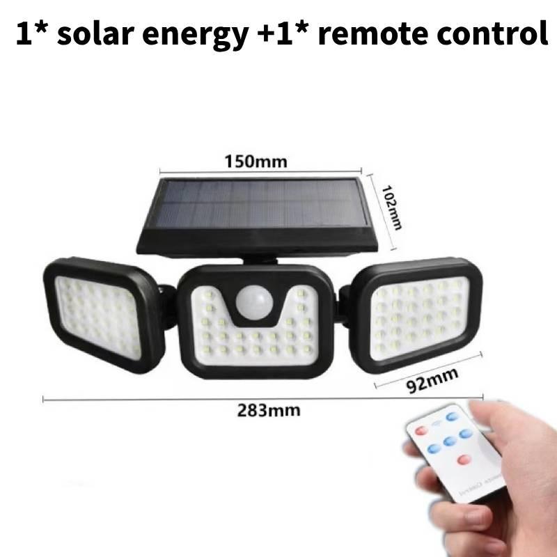 

Три вращающиеся головки, солнечный свет с дистанционным управлением для улицы, индукция тела человека