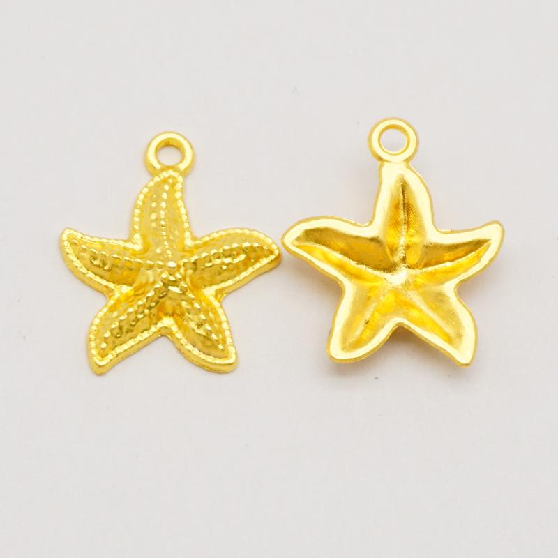 10/15PCS Gold Color Marine Life Charms Alloy Fish Mermaid Shell Conch Seahorse Octopus Pendant Bracelet Jewelry Making Accessory