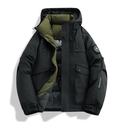 Outdoor Cotton Jacket Men's Hooded Assault Suit Loose Workwear Cotton Jacket Versatile Thick Casual Jacket