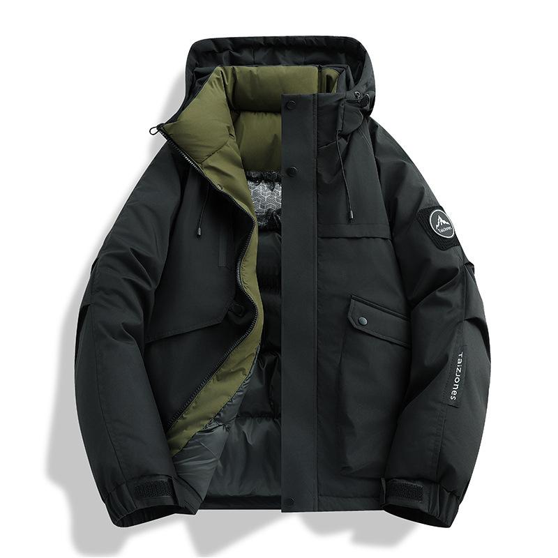Outdoor Cotton Jacket Men's Hooded Assault Suit Loose Workwear Cotton Jacket Versatile Thick Casual Jacket