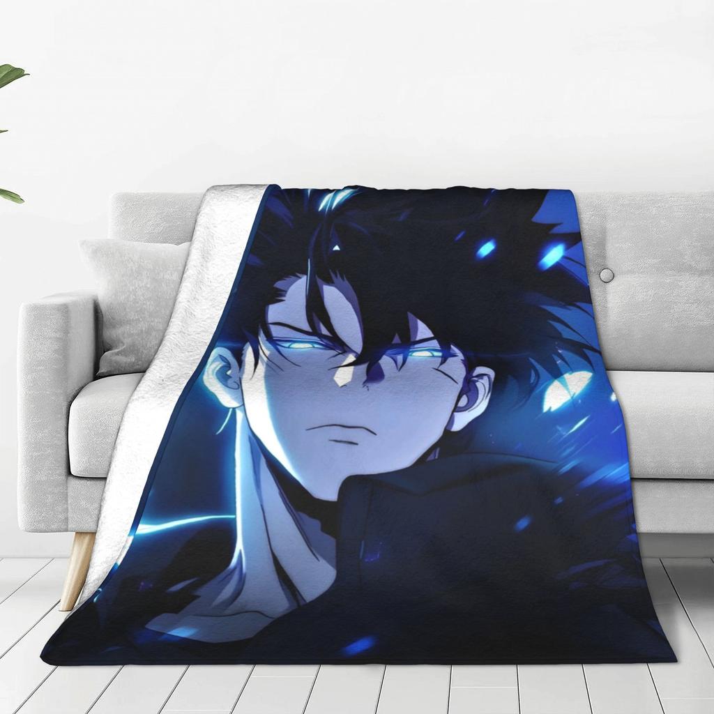 Solo S-ung Jin-woo Leveling Blanket Cover Anime Wool Throw Blanket Summer Air Conditioning Portable Soft Warm Bedspreads