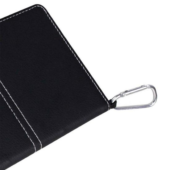 Golf Scorecard Holder Faux Leather Golf Yardage Book Cover Scorecard Book Protector with Ball Marker Hook Golf Accessories