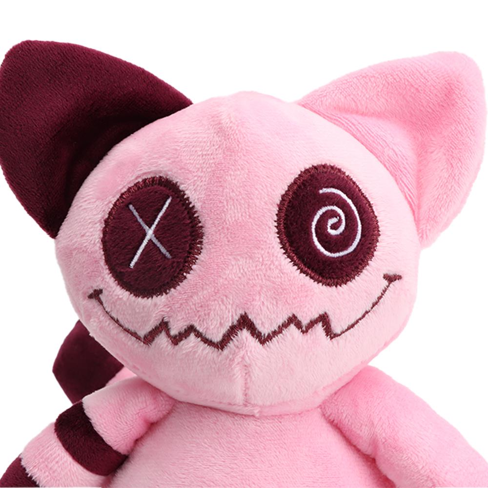 Hallowen Zombie Cat Plush Toys Stuffed Animal Soft Toys Pink Kawaii Pink Fish Cat Cartoon Peripheral Toy Throw Pillow Home Decor