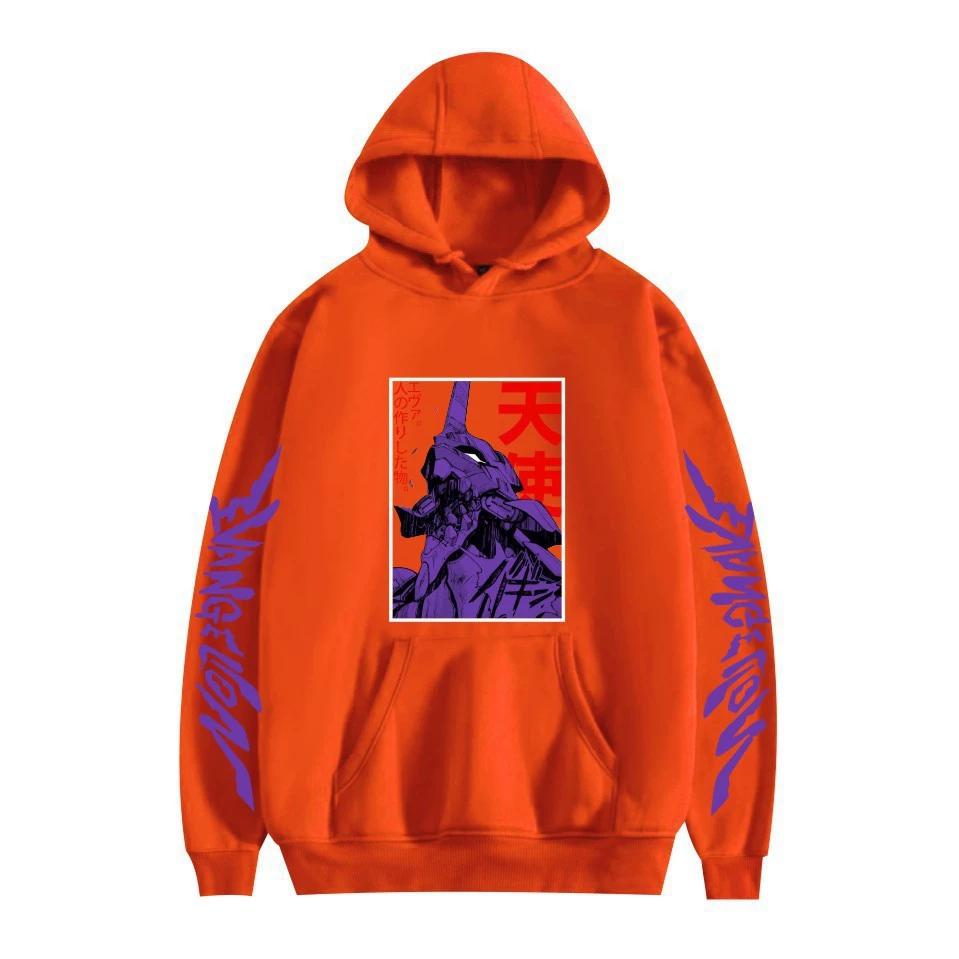 Mens Womens Hoodie EVA Hoodies Streetwear Casual Cartoon Printed Hooded Pullover Sweatshirts