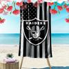 Raiders Flag Beach Towel Microfiber Beach Towel, Lightweight and Quick-Dry, for Summer Travel, Swimming Pool Fan Birthday Gift