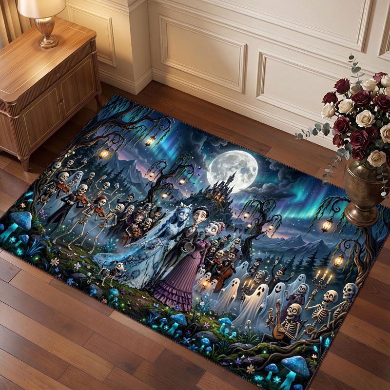 Corpse Bride Emily Victor Rug Soft Thick Non Slip Floor Carpet for Bedroom Living Room Home Decor