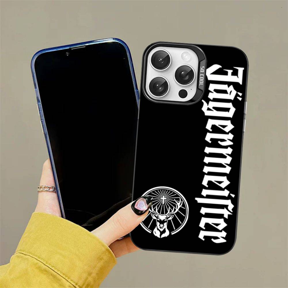 Heißes J-JaegermeisterS Handyhülle für IPhone 17 16 15 14 13 12 11 Pro Max Plus Farbe Silber Hülle