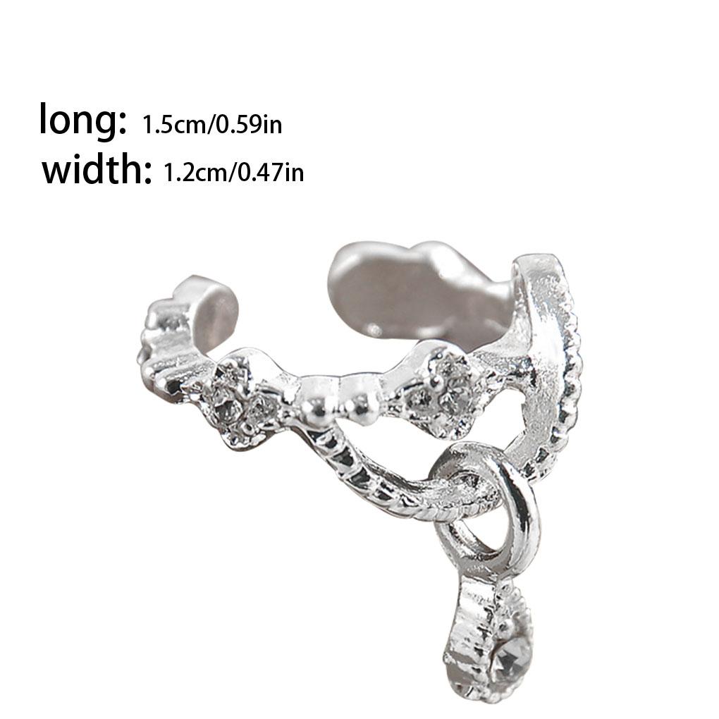 Women Ear Clip Party Wedding Girls Jewelry Decorative Decoration Sister Mother Girlfriend Friendship Sparkling Pendant