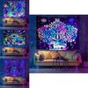 Halloween Skull Blacklight Tapestry Room Decor With Fluorescent Skeleton
