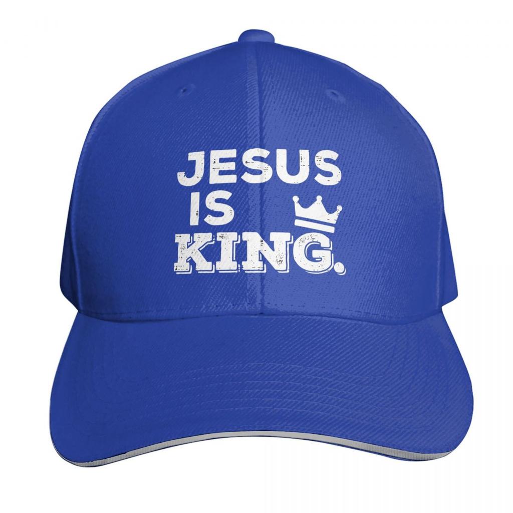 Jesus Is My King Christian Faith Catholic Cap Fashion Casual Baseball Caps Adjustable Hat Hip Hop Summer Unisex Baseball Hats