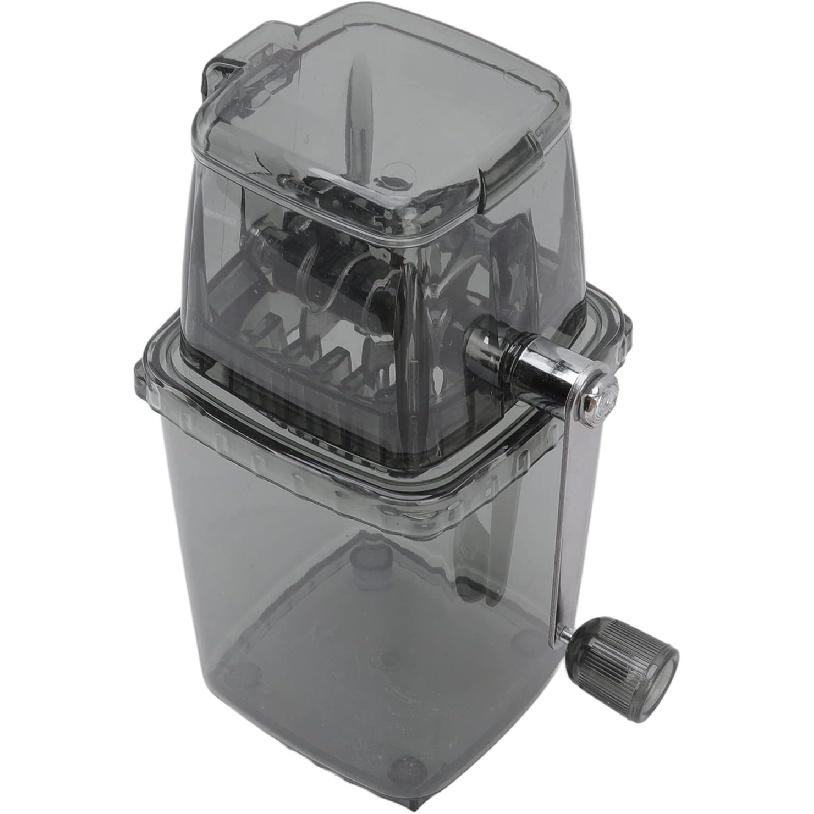Hand Crank Ice Crusher, Manual Hand Crank Operated Breaker, Portable Chopper Transparent Stainless Steel Breaker Making Drinks Machine for Fast
