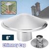 6 Inch Stove Pipe Chimney Cap Silver Durable Chimney Cap for Hood Pipes Roof Chimneys
