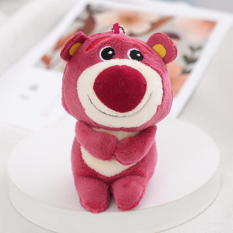 Entzückender rosa Teddybär Plüsch Schlüsselanhänger Weich und niedlich Taschenzubehör Stofftier