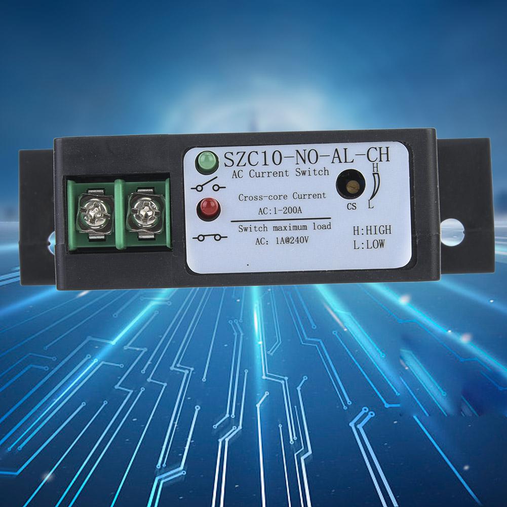 SZC10 SEM AL CH Autoalimentado Ajustável Normalmente Aberto Chave de Detecção de Corrente AC Corrente AC 1 200A