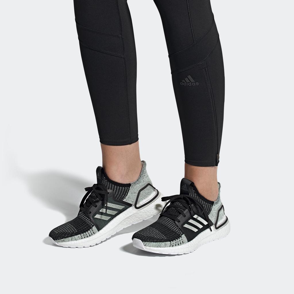 New Adidas Ultra Boost 2019 Core Black Linen Green Women's G27484
