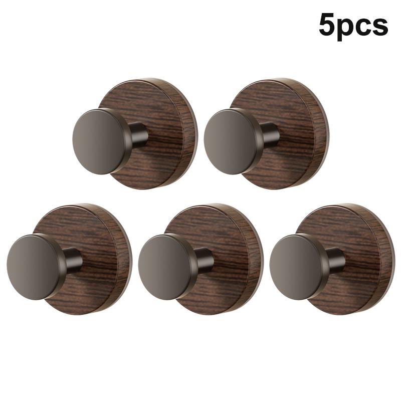 Wood Suction Cup Hooks Walnut Keys Decor Hook Door Back Clothes Towel Hanger Cabinet Drawers Handle Wall-Mounted Storage Rack