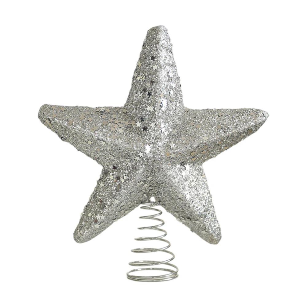 Unique Christmas Tree Topper Decoration Shiny Xmas Tree Ornament New Year Party